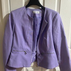 Calvin Klein zippered blazer12P